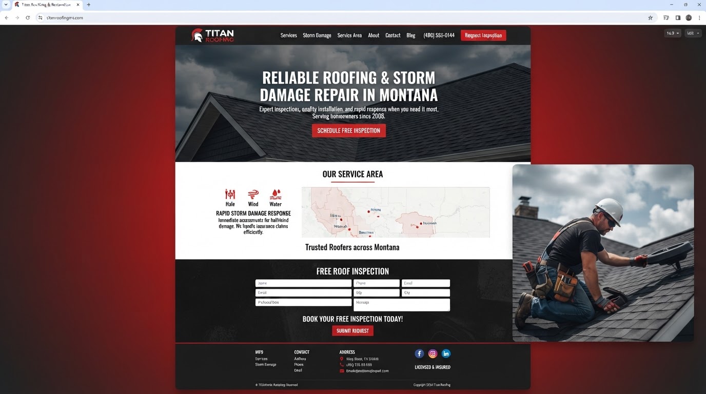 Summit Roofing — Home Services website design by PDAC Media
