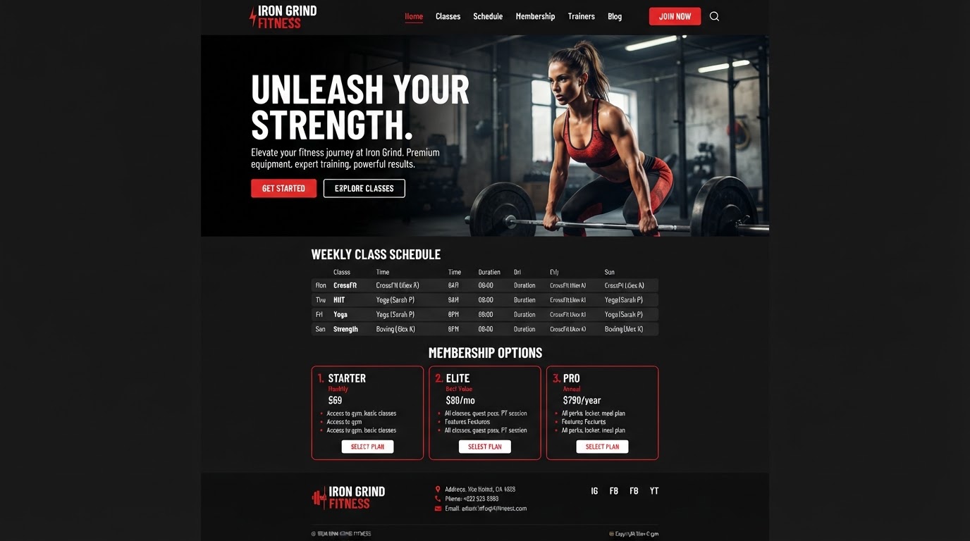 IronClad Fitness — Fitness & Gym website design by PDAC Media