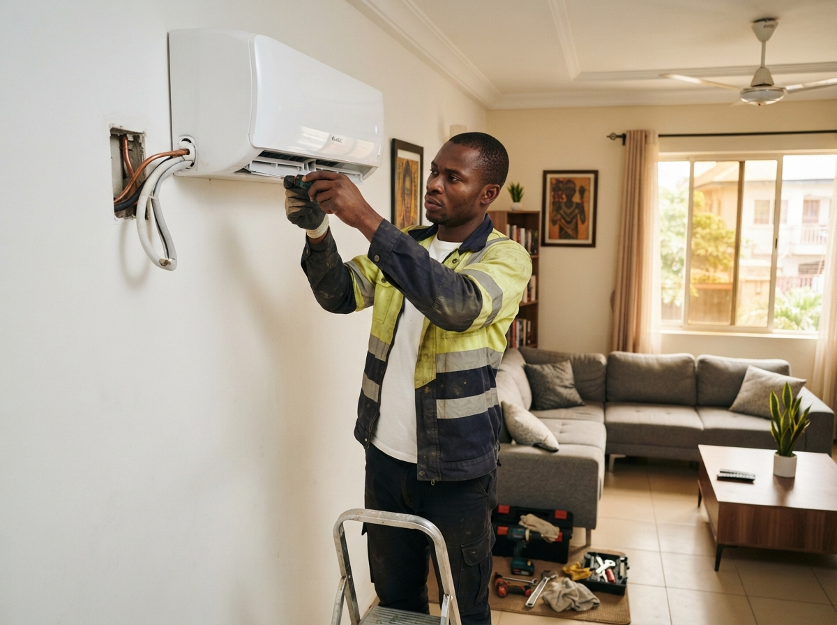 Family Home: Split-Unit Installation: HVAC project in Lagos