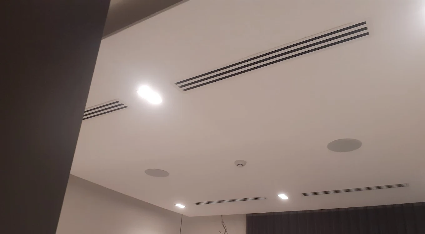 Victoria Island Office: Linear Slot Diffuser Installation: HVAC project in Lagos