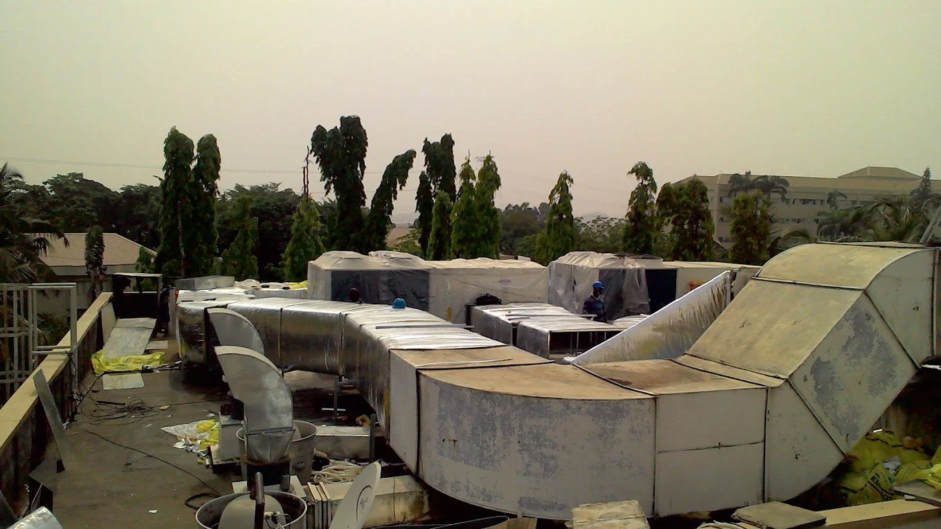 Multi-Unit VRF Condenser Bank Installation: HVAC project in Lagos