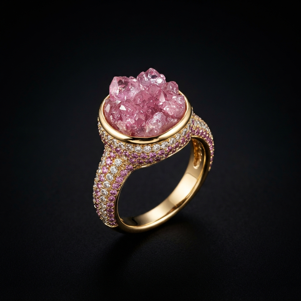Aura Druzy Ring