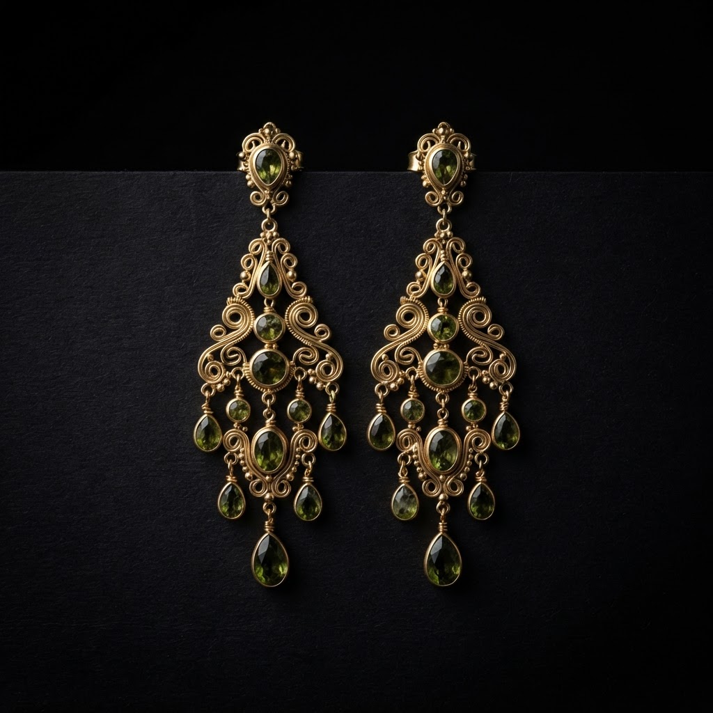 Sylva Olive Drop Earrings