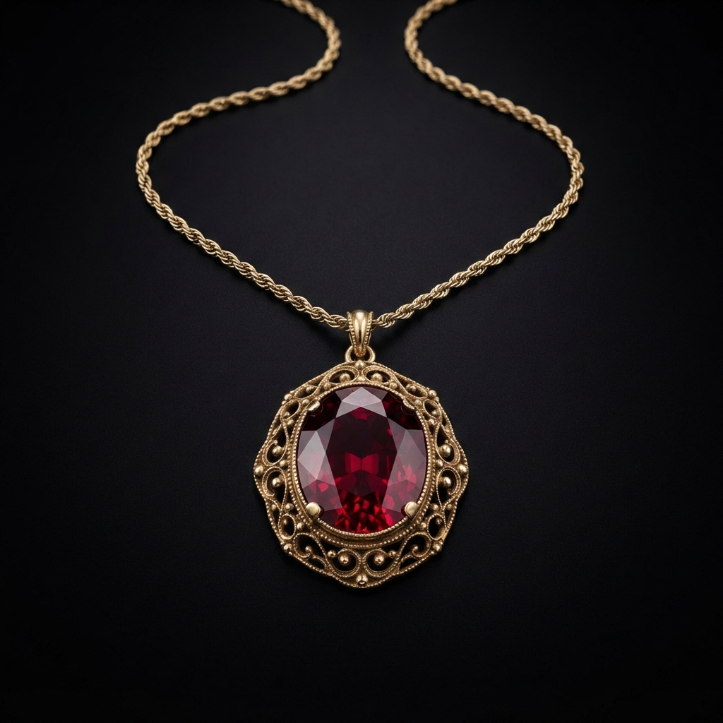 Scarlet Luxe Pendant Necklace