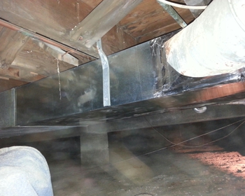 Actual L Furnace Mechanical ductwork and airflow distribution installation work