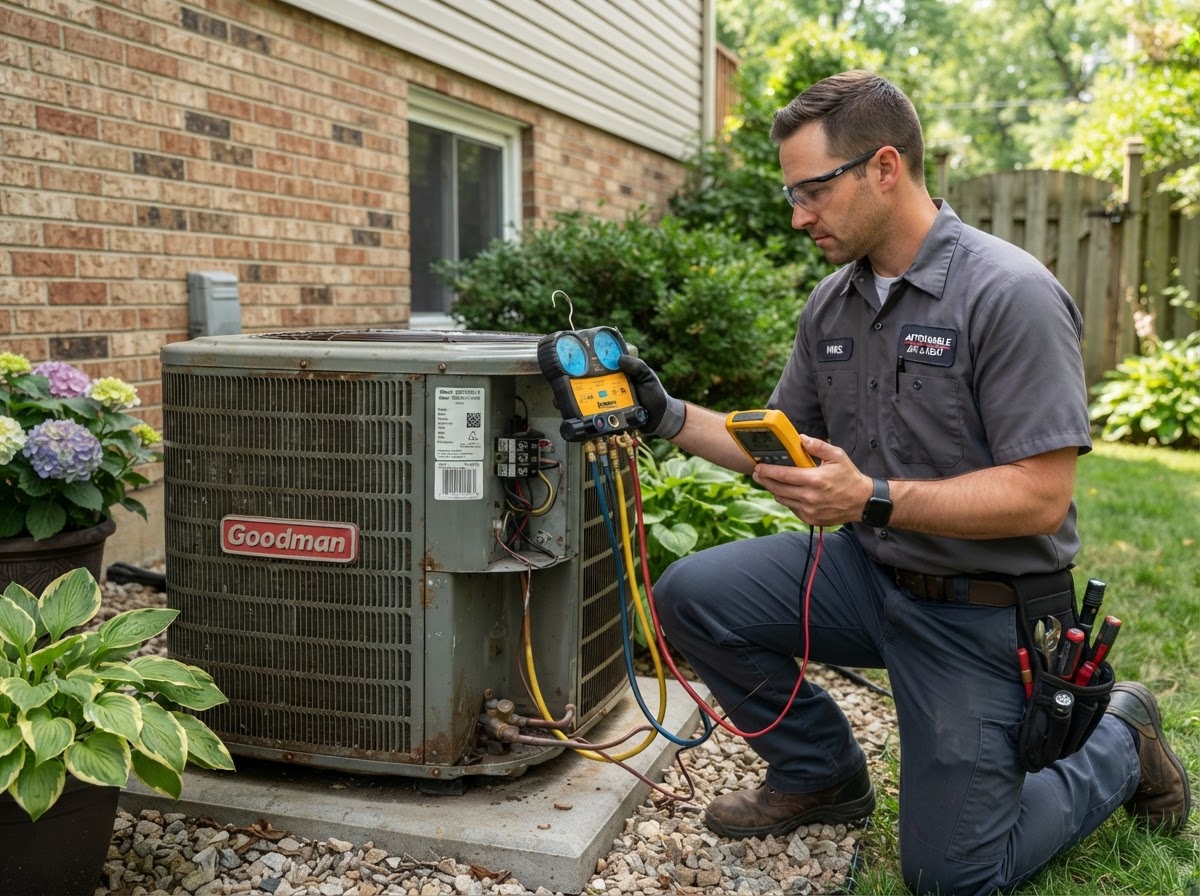 Furnace and air conditioning equipment service