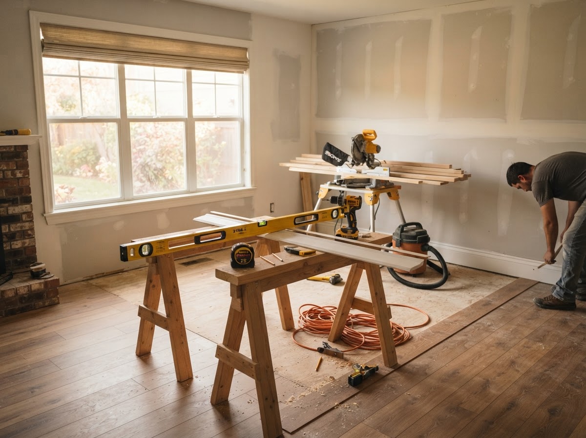 Interior home improvement and repair project in Indianapolis