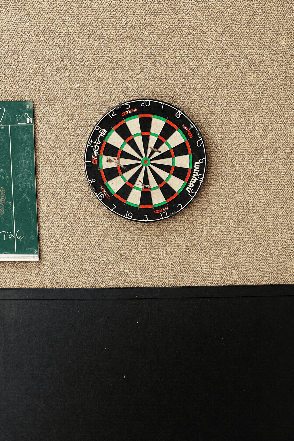 Dartboard at Paddock Bowl in Pacheco, CA