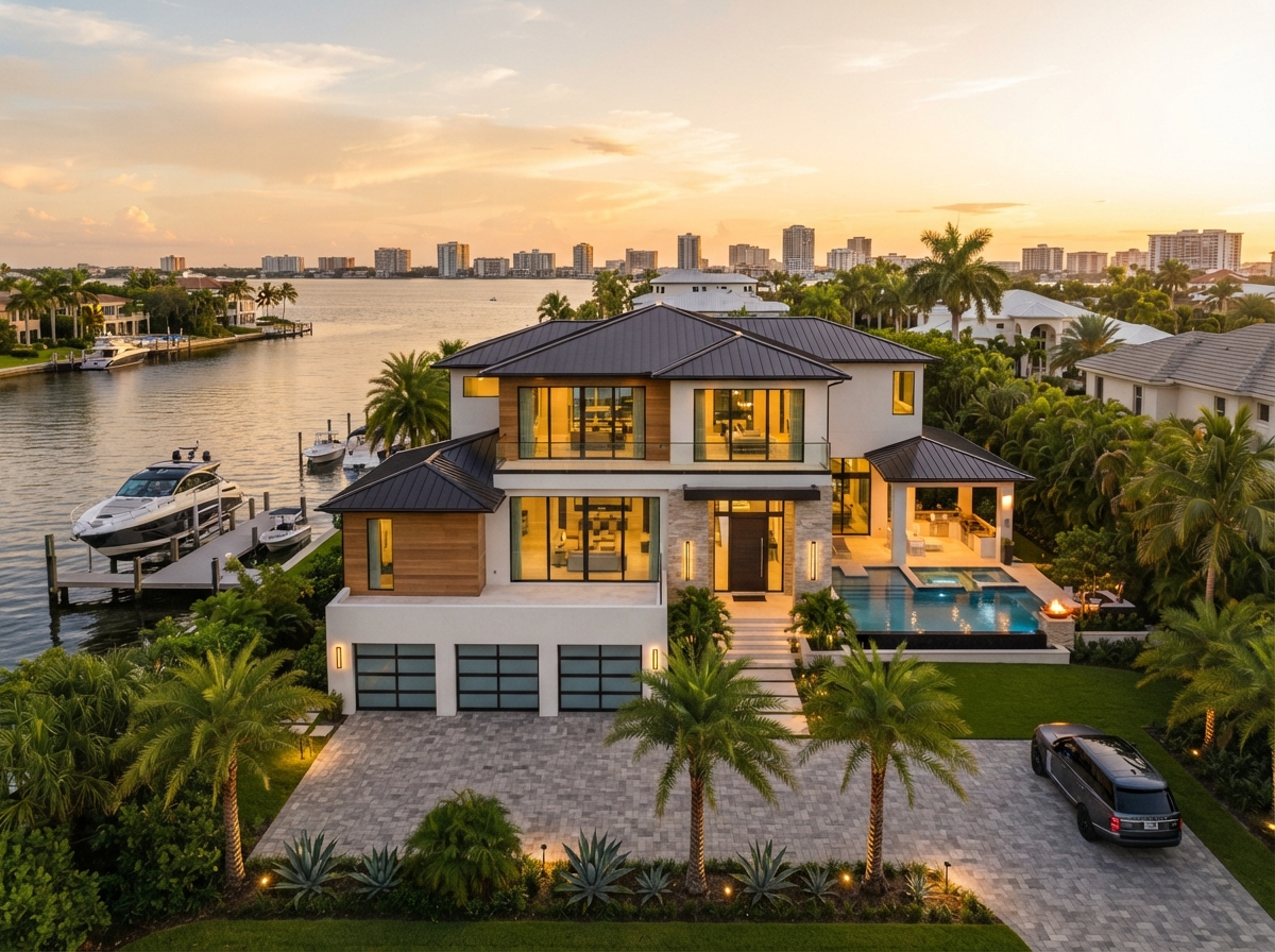 Modern Florida home exterior in St. Petersburg