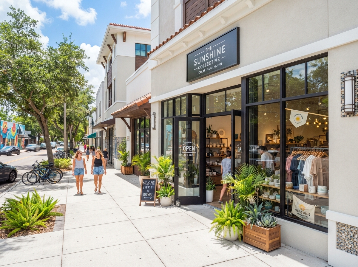 Small business storefront in St. Petersburg Florida