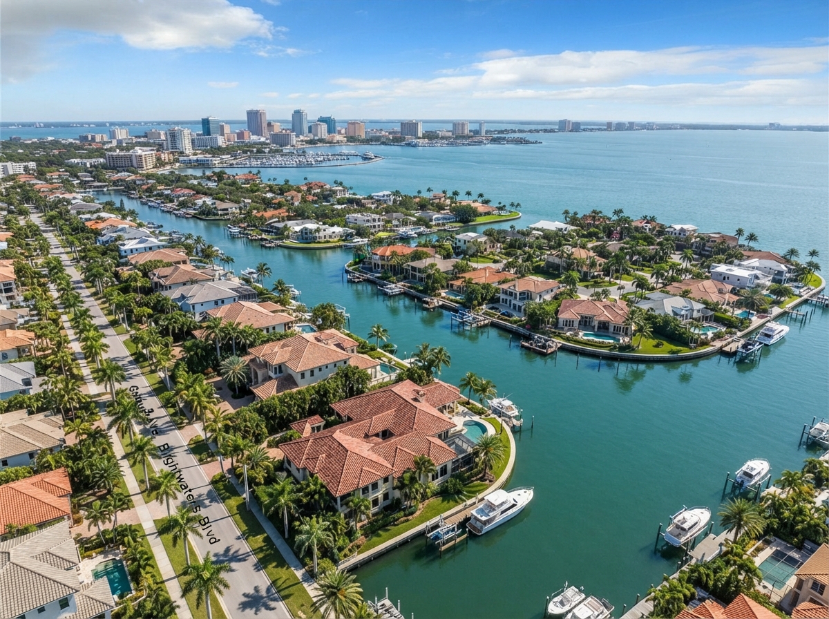 Florida waterfront neighborhood near St. Petersburg