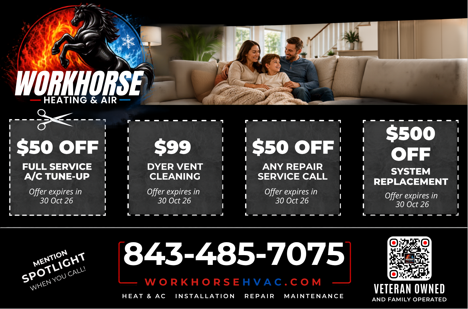 Workhorse Heating & Air - Myrtle Beach Spotlight Advertisement