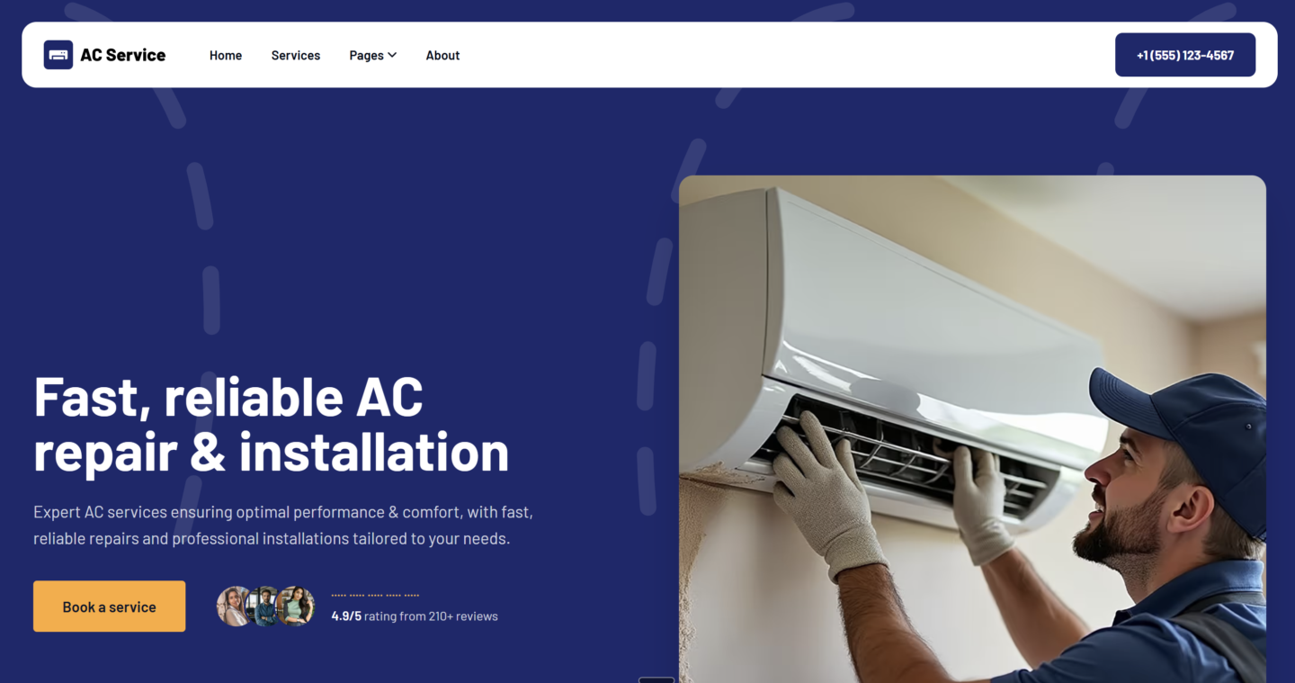 GoHighLevel Snapshot for HVAC Service Website — Website Preview