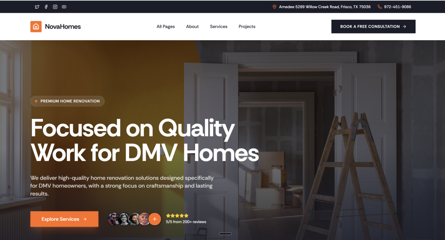 GoHighLevel Snapshot for Home Restoration Website — Website Preview