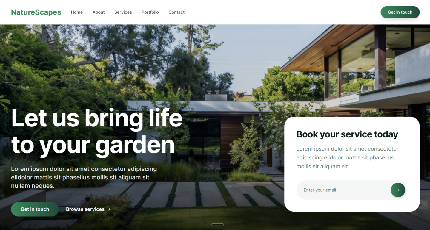 GoHighLevel Snapshot for Gardening & Landscaping Website — Website Preview