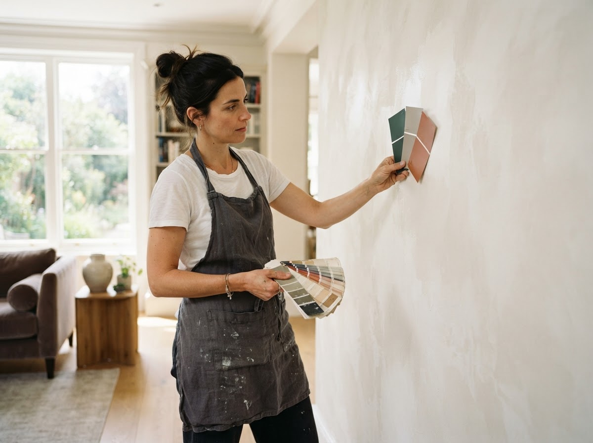 Color Consultation — professional painter at work in a Houston, TX home | Rose Painting Group