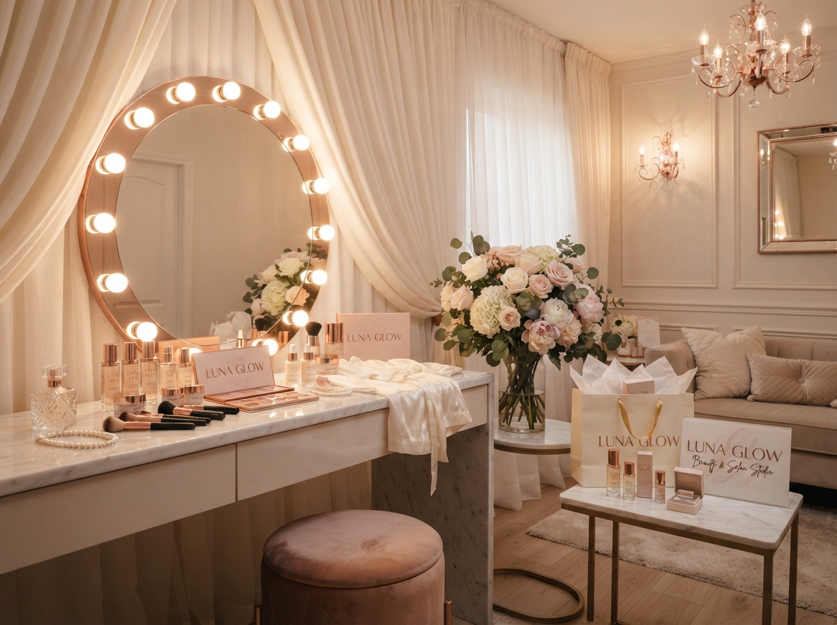 Bridal Beauty Room at Luna Glow Beauty Studio