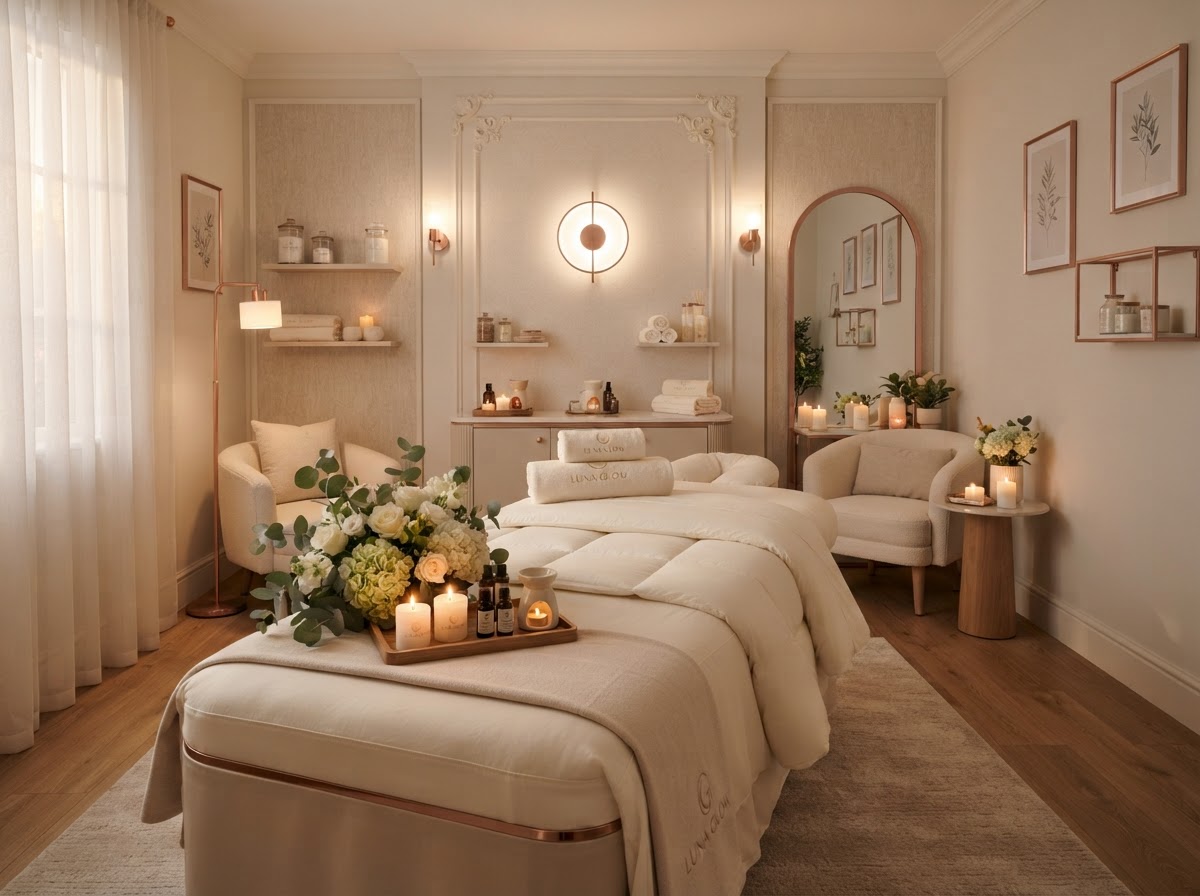 Relaxing Spa Suite at Luna Glow Beauty Studio