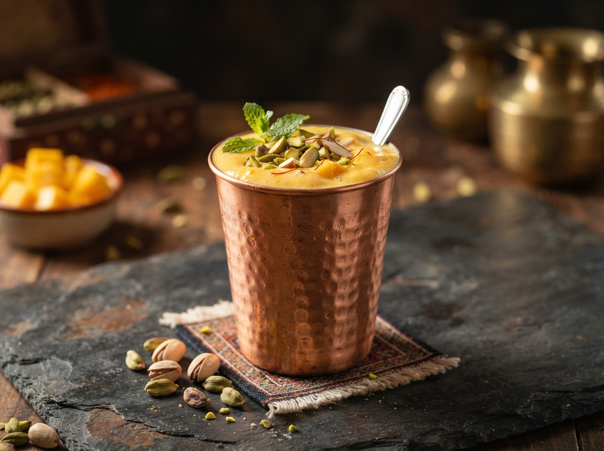 Mango Lassi — beverage factory at Mithai Sweet Factory, Brampton