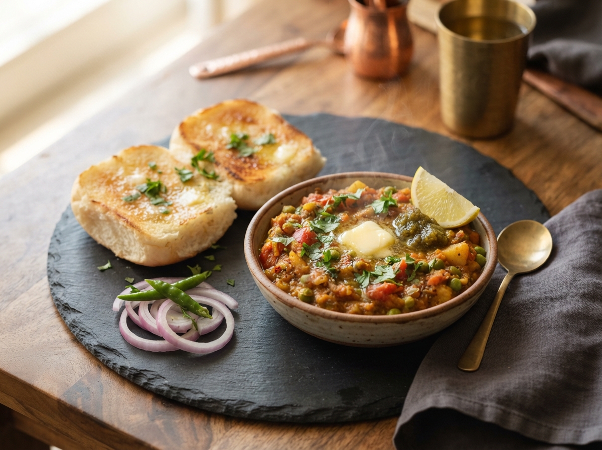 Pao Bhaji — snack factory at Mithai Sweet Factory, Brampton