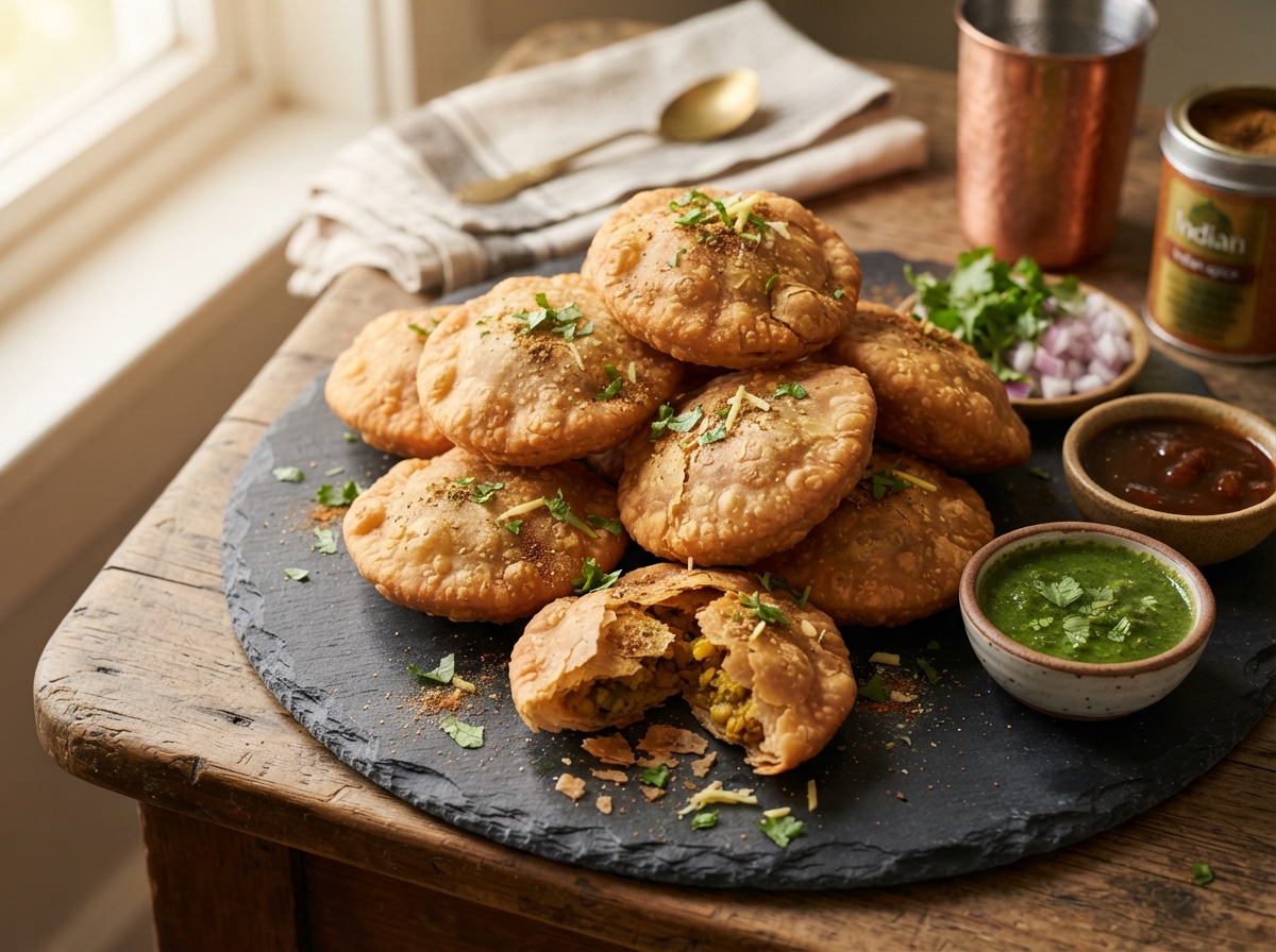 Kachori — snack factory at Mithai Sweet Factory, Brampton