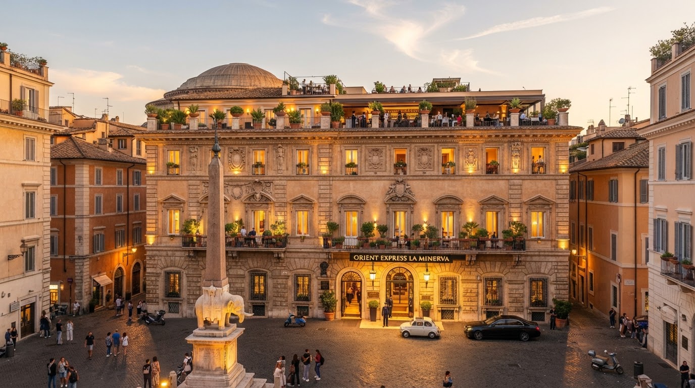 Orient Express La Minerva, a restored 17th-century palace in the heart of Rome