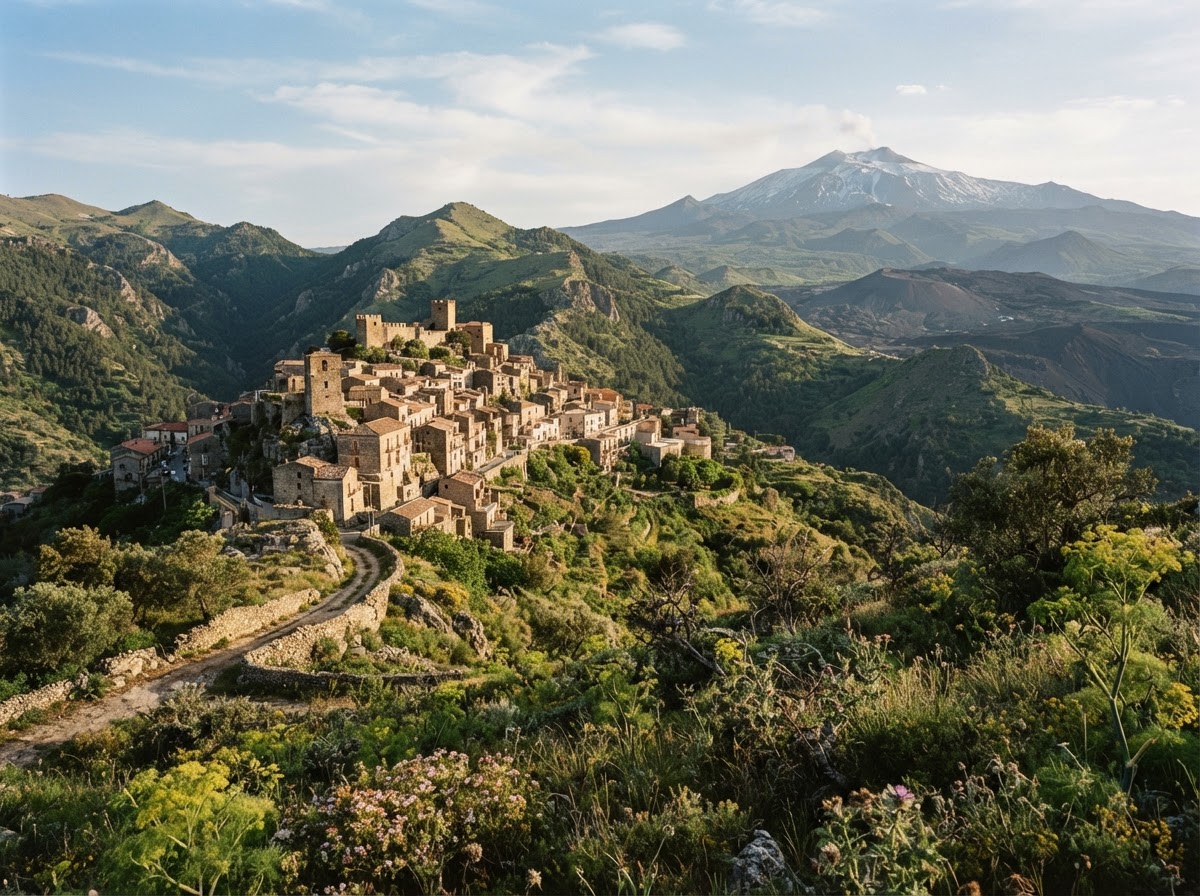 Sicily's Madonie mountains and the volcanic slopes of Mount Etna