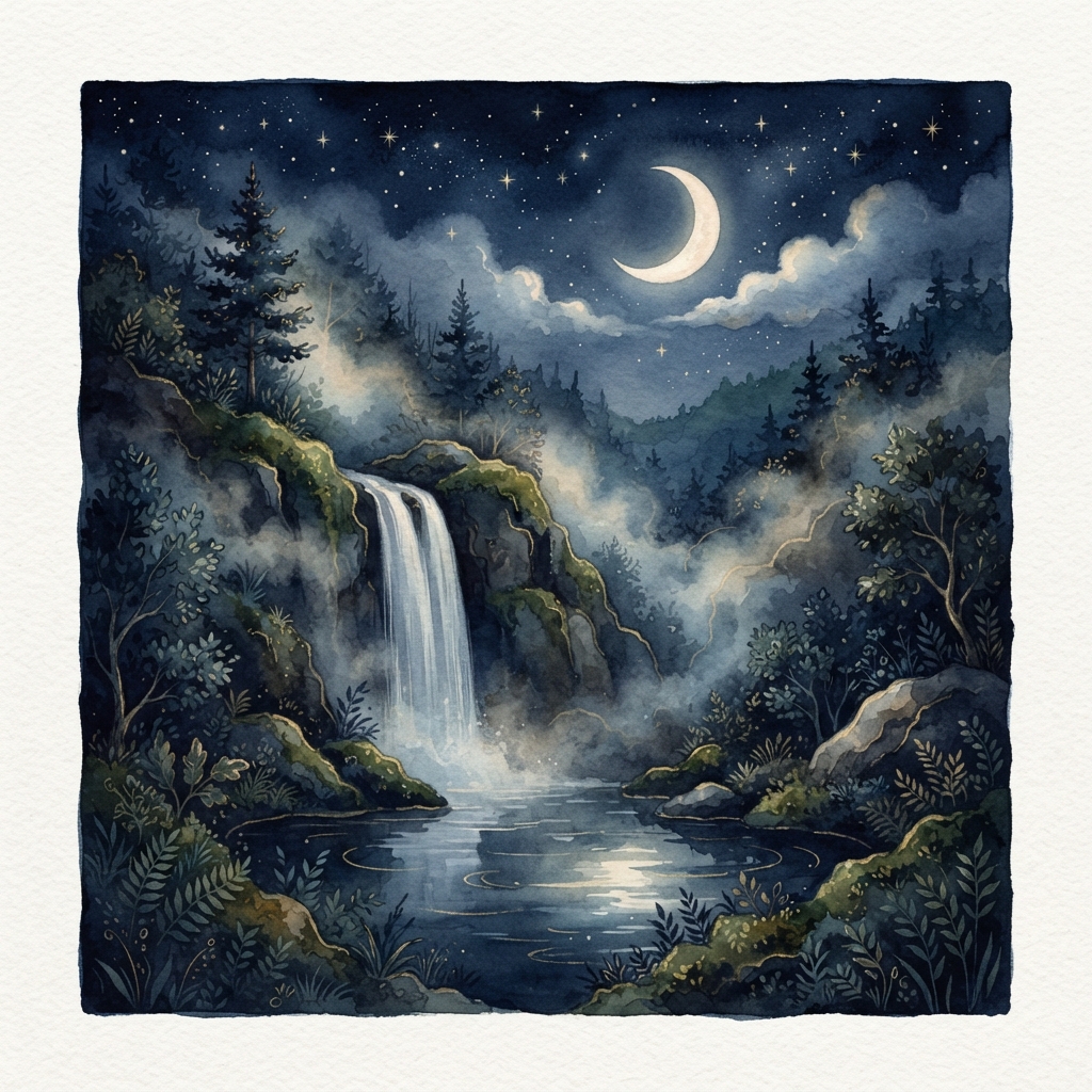 Gentle Waterfall Mist — Ocean and Nature Sounds album artwork