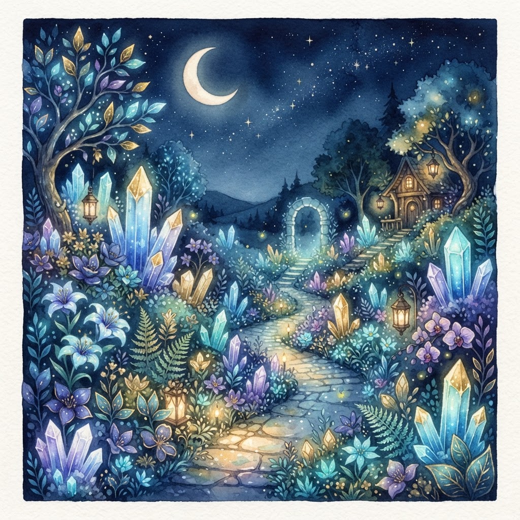 Crystal Garden at Night — Music Box Dreams album artwork