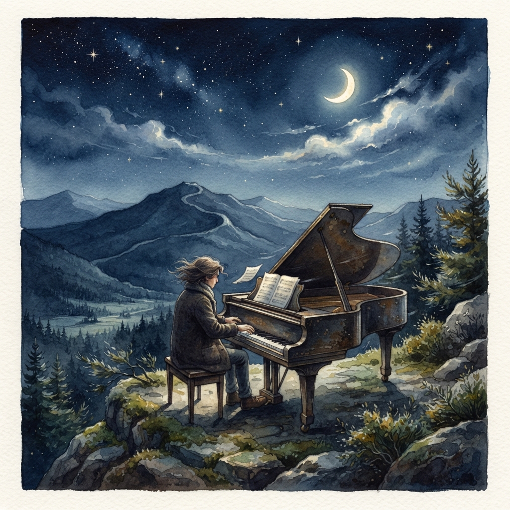 Mountain Breeze Piano — Ocean and Nature Sounds album artwork