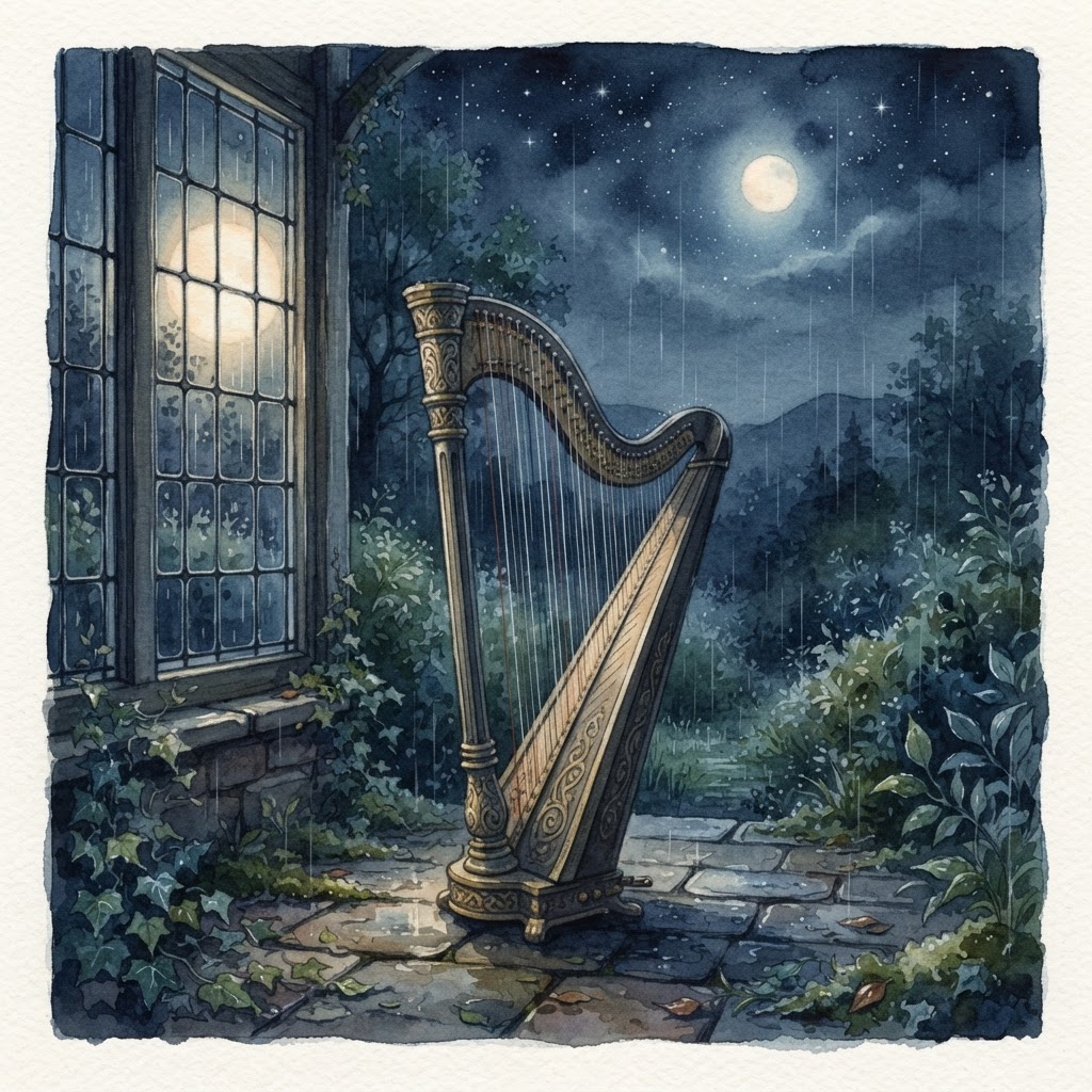 Misty Rain Harp — Rainy Night Sleep Music album artwork