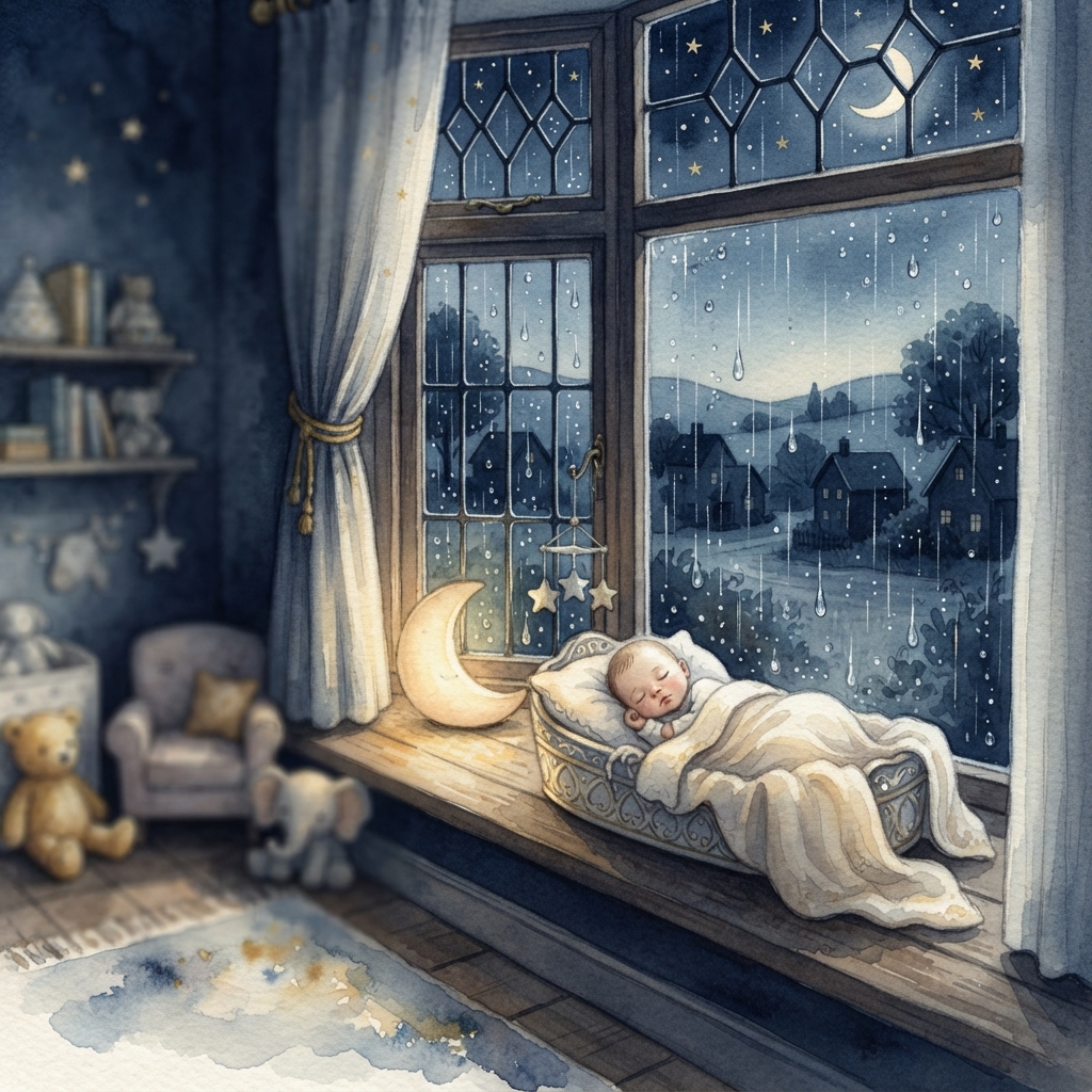 Rain on the Nursery Window — Rainy Night Sleep Music album artwork