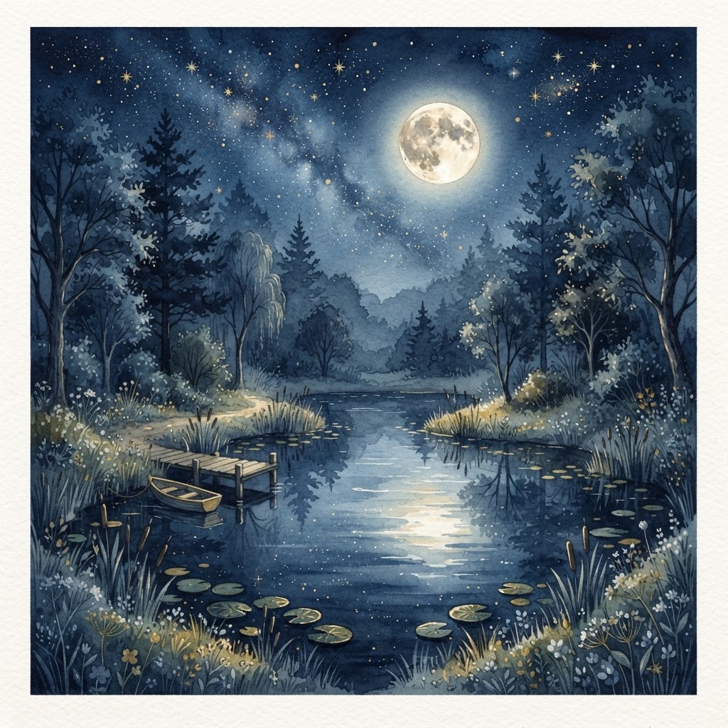 Moonlit Pond Lullaby — Ocean and Nature Sounds album artwork