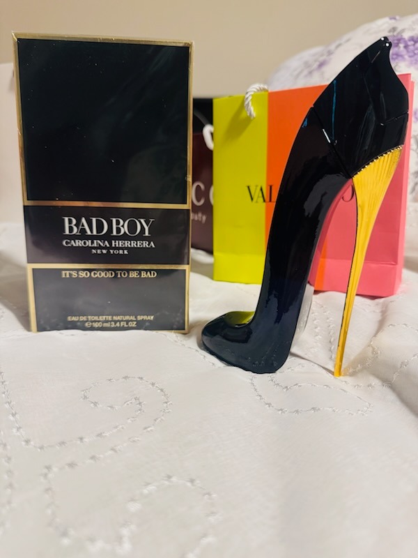 Carolina Herrera Bad Boy and Good Girl luxury stiletto perfume bottle edition