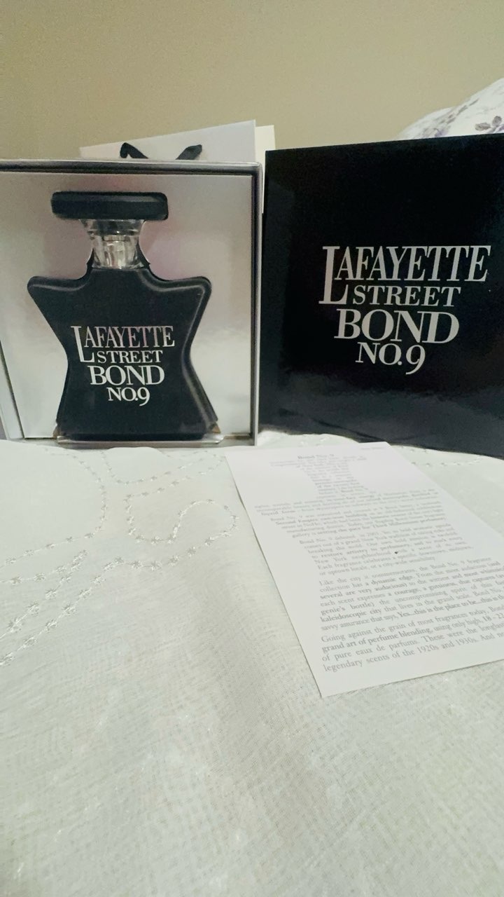 Lafayette Street Bond No. 9 signature luxury cologne display with presentation box