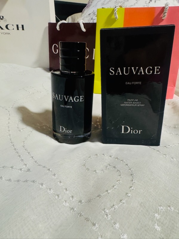 Dior Sauvage Eau Forte Water-Based Parfum 100ml bottle with original black presentation box
