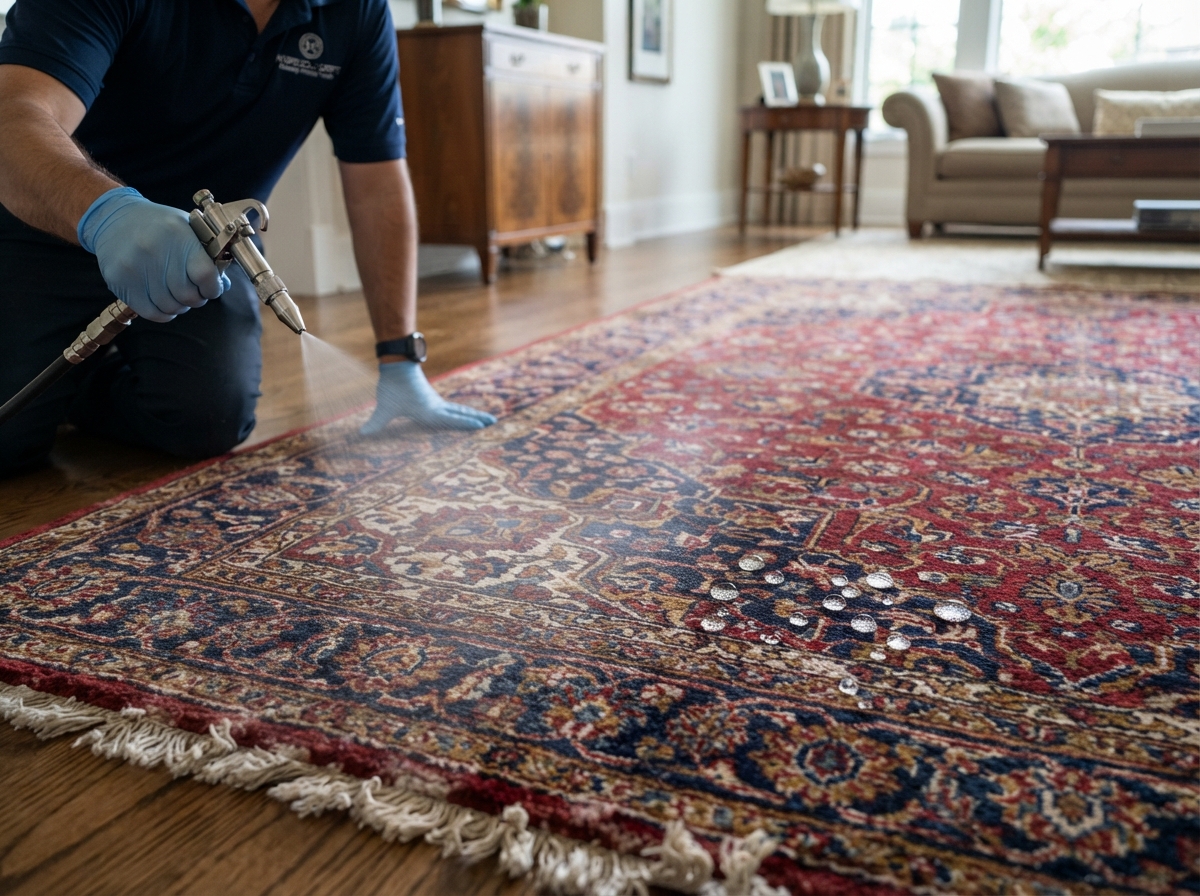 Protection anti-taches pour tapis