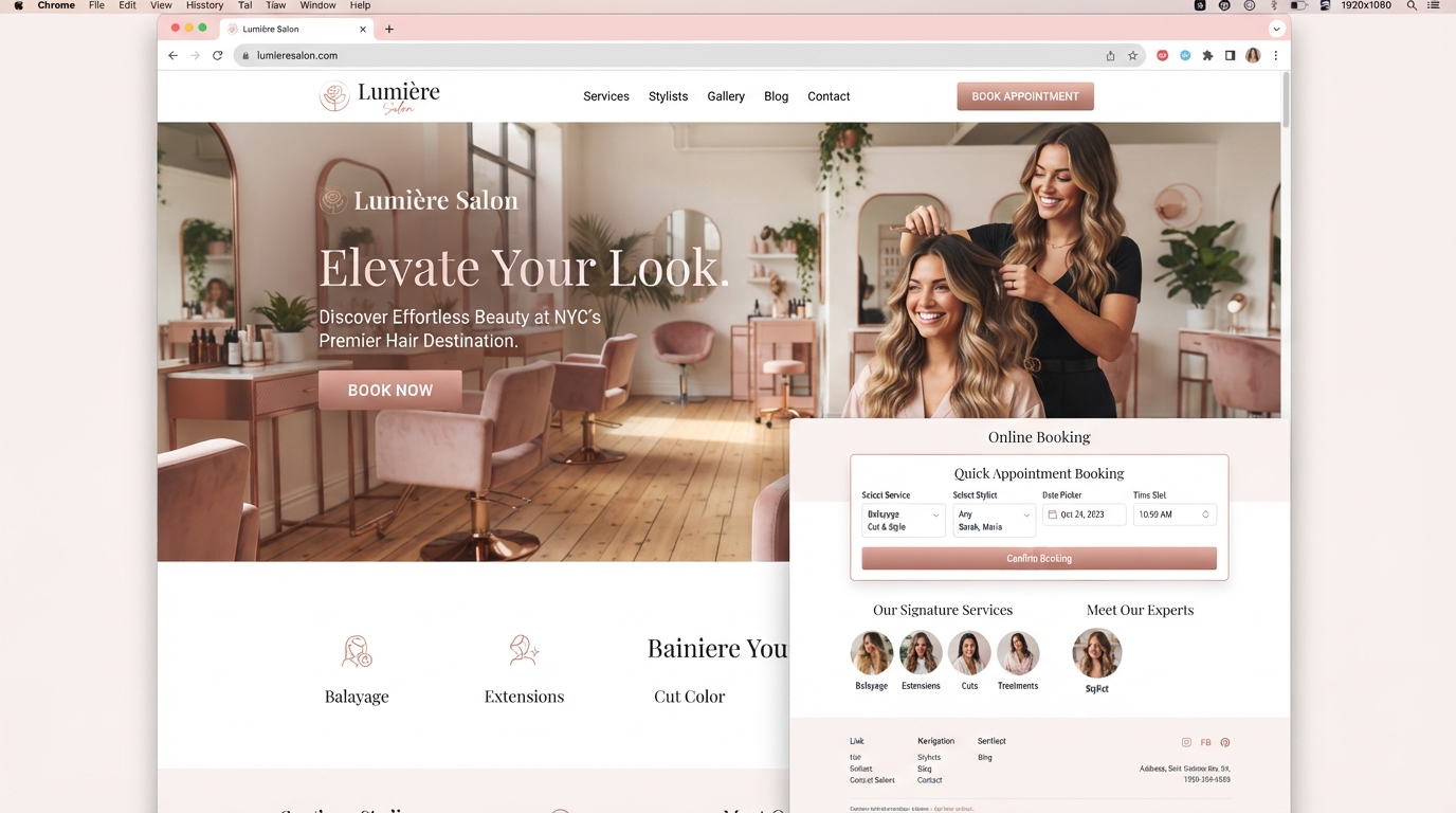 Bloom Hair Studio — Hair Salon website by Purposed Unlocked Digital