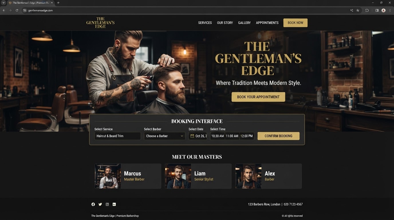 Fade & Blade Barbershop — Barber website by Purposed Unlocked Digital