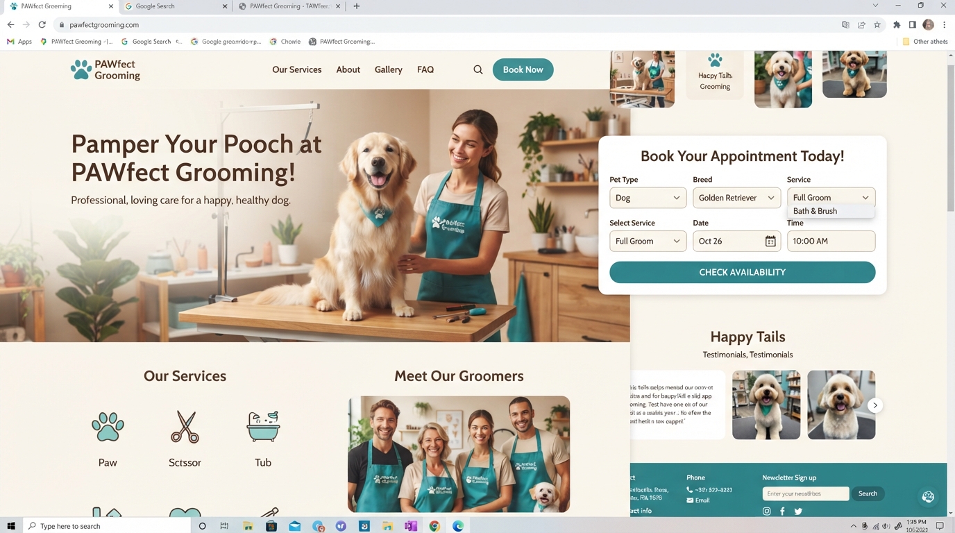 Pawsome Grooming Co. — Dog Grooming website by Purposed Unlocked Digital