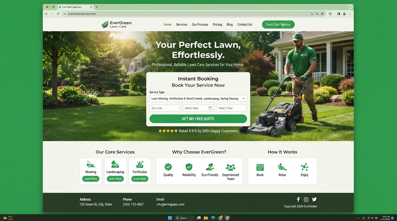 GreenPro Lawn Care — Lawn Care website by Purposed Unlocked Digital