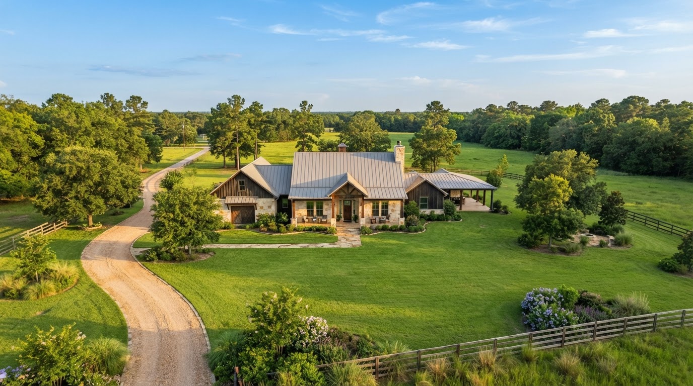 Homes With Land in Conroe & North Houston