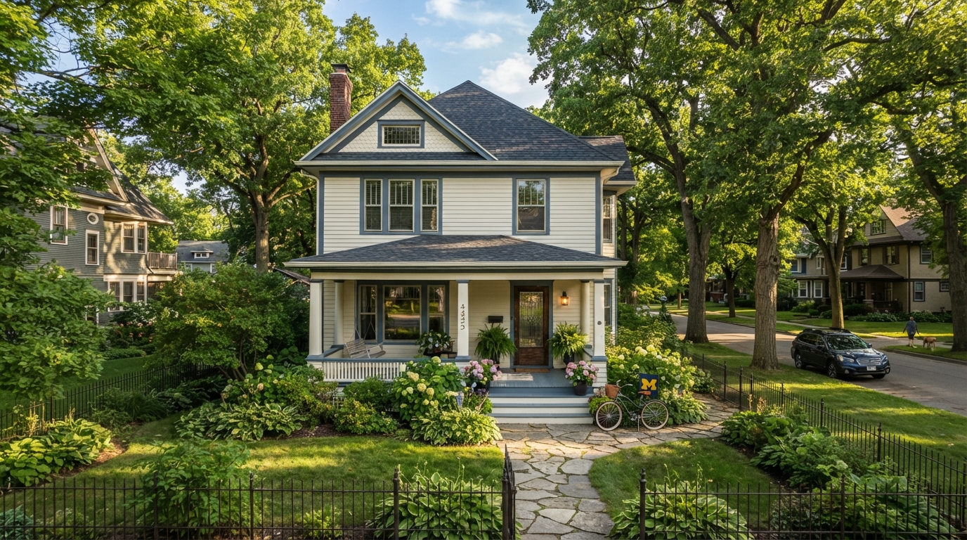 Charming historic residential home with a fresh new roof and painted exterior in Eastown
