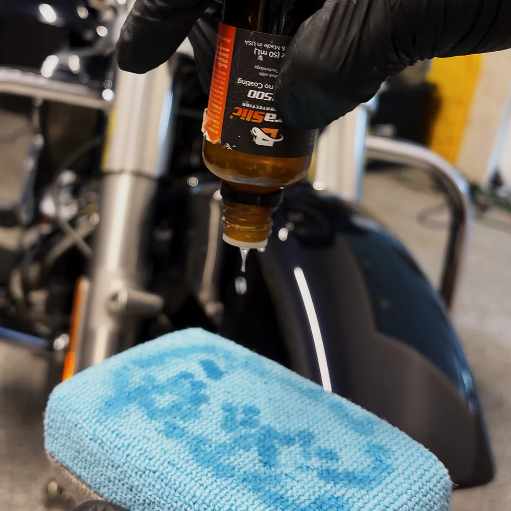 Ceramic coating applied to a vehicle showing hydrophobic finish in West Bridgewater MA 1
