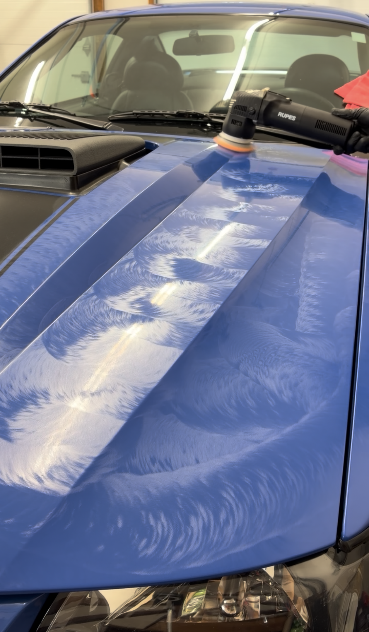 Paint correction on a customer vehicle showing swirl removal in West Bridgewater MA 3