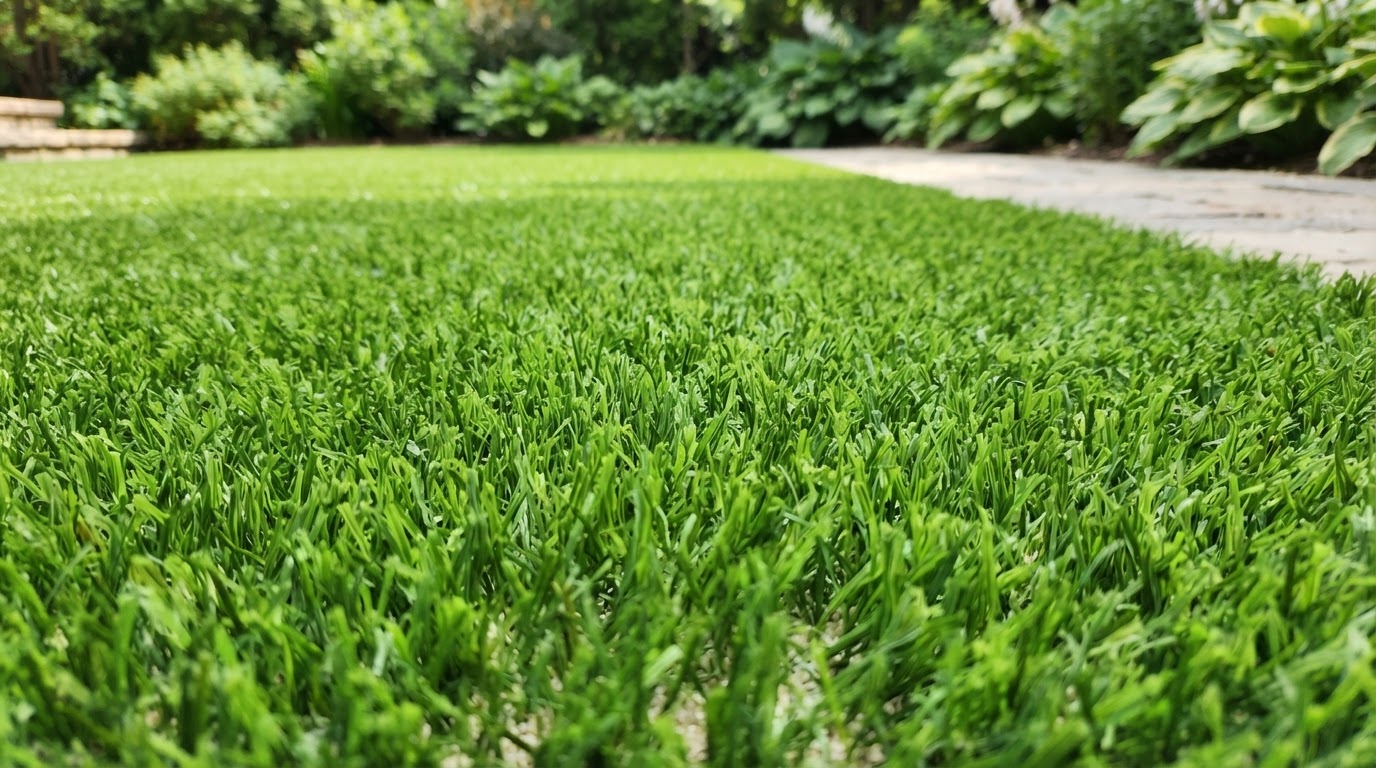 Dirty, matted, and odorous artificial turf before GreenSweep Pro treatment
