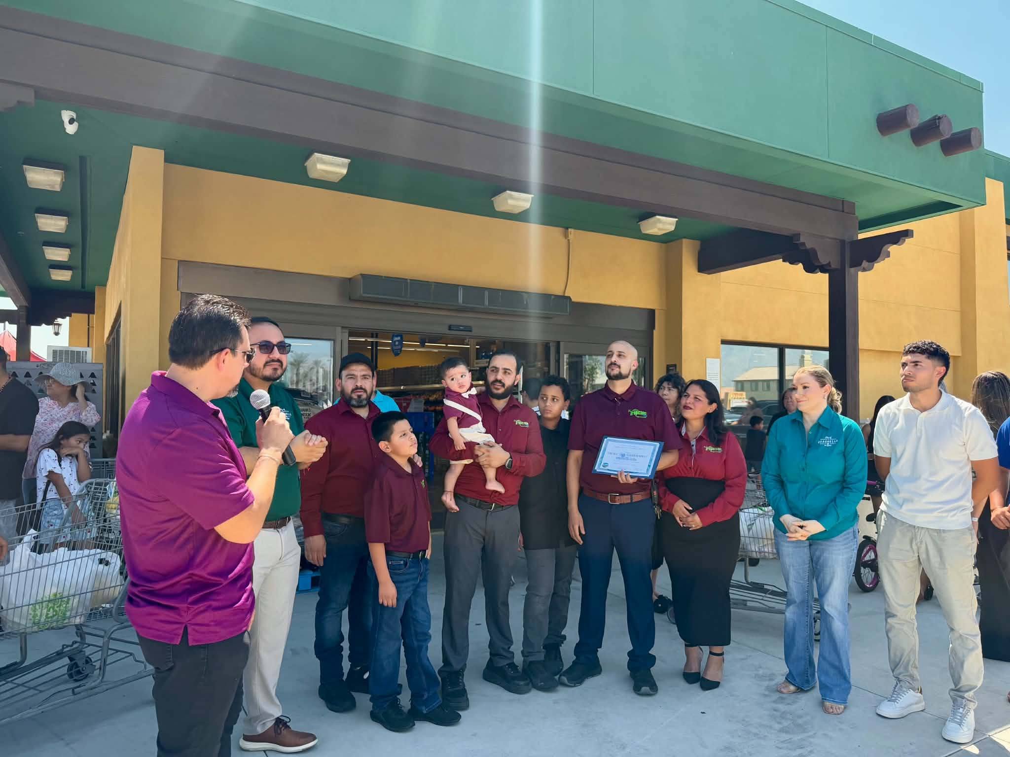 Juan M. Martínez with Coachella community supporters