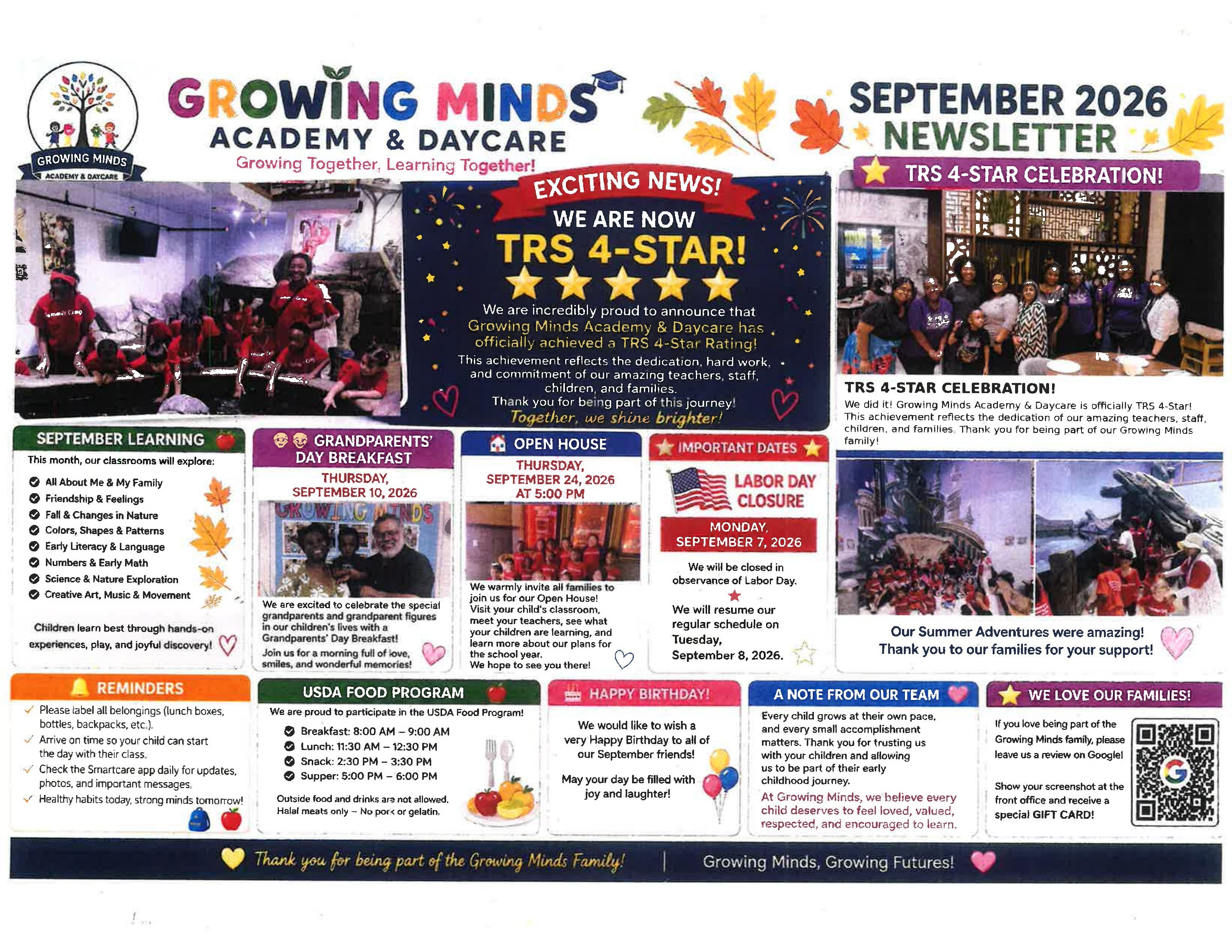 Growing Minds Academy September 2026 Newsletter - page 2