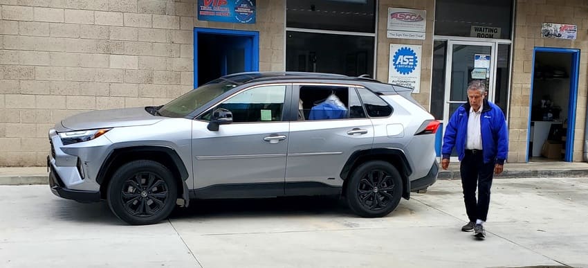Customer vehicle ready for pickup outside Center Cities Automotive service center