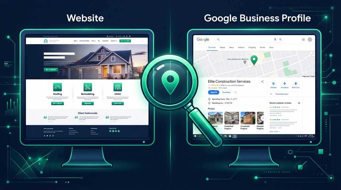 Website vs Google Business Profile comparison